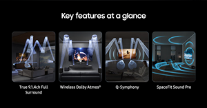 ระบบ<span class=keywords><strong>ลำโพง</strong></span>โฮมเธียเตอร์ Samsung HW-Q930F, <span class=keywords><strong>ซาวด์</strong></span><span class=keywords><strong>บาร์</strong></span>สมาร์ทโฮมซีเนม่า Q-series รุ่น HW-Q930F ระบบเสียง 9.1.4 แชนแนล พร้อมซับวูฟเฟอร์และลำโพงหลัง - Product Image 4