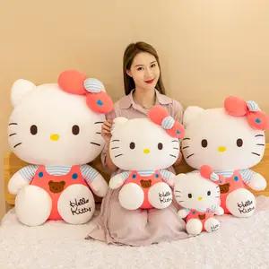 Kt Cat Stuffed & Plush Toy Car Throw Pillows Cartoon Kitty Dolls Cute Kitty Stuffed Toys Children And Girls Sanrioed Kt Cushion