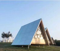 Maison triangulaire préfabriquée de luxe en structure acier JHCE, villa à deux étages, hôtel, véranda
