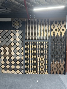 Panel acústico con diseños texturizados 3D personalizables, paneles y tableros de pared con aislamiento acústico, Panel de pared acústico para <span class=keywords><strong>cine</strong></span> - Product Image 4