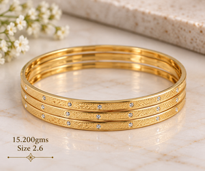 Brazalete de Oro de 24K, 14.30 Gramos, Brazalete de Oro Hecho a Mano para Mujer, Joyería Tradicional India para Bodas y Eventos - Product Image 1