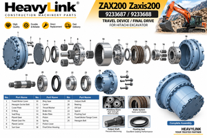 ZAX200 Final Drive <b>Travel</b> Device Excavator Spare Part Direct Replacement for Hitachi Excavator - Product Image 2