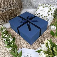 Grands coffrets cadeaux en papier d'art pour anniversaires, Saint-Valentin, fête des mères, Noël et anniversaires, doublure en éponge, sérigraphie en soie