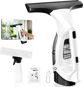 Nettoyeur de vitres électrique télescopique portable avec aspiration puissante - Product Image 1