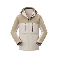 Veste de randonnée unisexe 3-en-1, coupe-vent, imperméable, respirante, avec doublure polaire amovible pour la randonnée, l'escalade et l'alpinisme