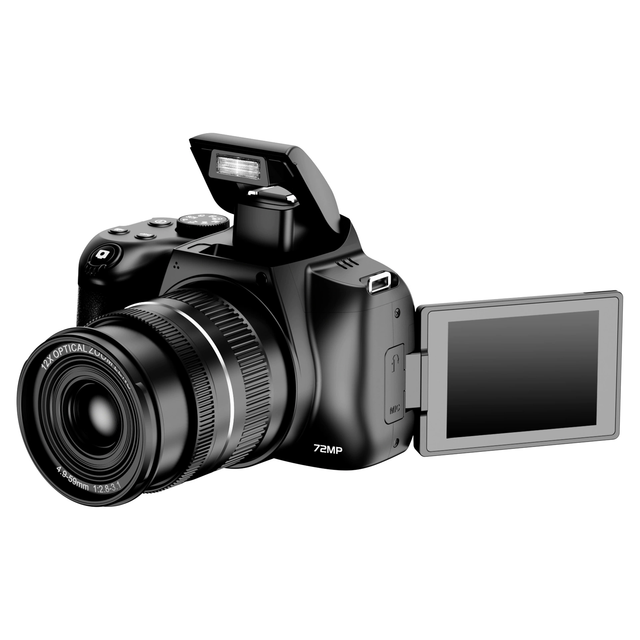 W3 Brand New 72 Million Pixel Digital Camera HD 10 X Optical Zoom Mirrorless Video Camera for Schoolgirl Party Travel CCD SD