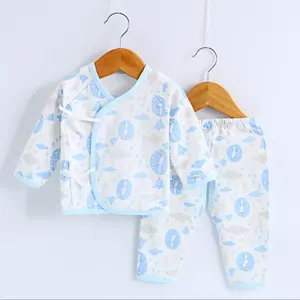 Set di vestiti in cotone per neonati 0-6 mesi camicia a maniche lunghe pantaloni 2 pezzi Set vestiti per neonati