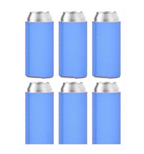 6pcs Standard Can <b>Cooler</b> Sleeve Soft Insulated Reusable Non slip <b>Drink</b> for Hard Seltzer Beer Soda Energy <b>Drinks</b> and Water Bottle - Product Image 1