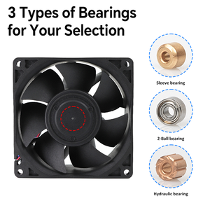 Coolcox điện lớn Quạt làm mát không khí 92x92x38mm DC trục làm mát 12V 24V OEM cho nhà sử dụng ROHS chứng nhận - Product Image 3