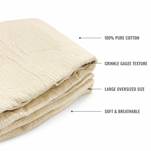 Couverture en mousseline de coton biologique GOTS, drap de lit King Size, couverture pour bébé, couverture surdimensionnée en crêpe, couverture personnalisée pour la maison et la <span class=keywords><strong>famille</strong></span> - Product Image 2