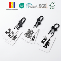 Étiquettes suspendues de luxe imprimées UV sur papier de haute qualité pour l'identité de marque de vêtements et le service d'étiquetage des prix