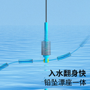Flotteur de pêche intégré à base de plomb profil T, flotteur léger en silicone pour la pêche en lac et en ruisseau - Product Image 1