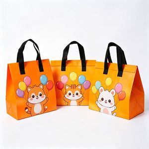 Custom Disposable Takeaway Thermal Insulation Handled <b>Backpack</b> Zipper Closure Eco-Friendly Letter Pattern Non-Woven <b>Cooler</b> Bag - Product Image 1