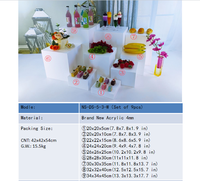 Support Présentoir Alimentaire en Acrylique Blanc pour Mariages et Événements – Ensemble Buffet et Rehausseurs