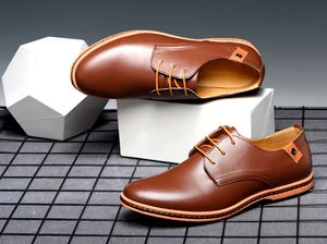 Zapatos Oxford de Cuero Genuino para Hombre, Estilo Italiano de Alta Gama, Hechos a Mano, para Boda, con Cierre Deslizante, Otoño, Ligeros, Bordados, Camuflaje - Product Image 2