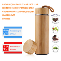 Botol air kustom botol air berkelanjutan bambu botol termos bambu