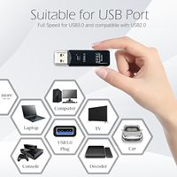 Lecteur de carte SD externe USB3.0, adaptateur 5Gbps prenant en charge SDHC RS-MMC Micro SDXC et pour