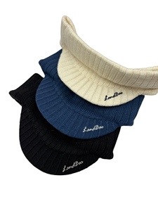 Online Wholesale LANDBAS <b>Headband</b> 100% Acrylic 56-58CM Visor Hat with Plain Knit and Cable Pattern <b>for</b> Men and <b>Women</b> - Product Image 2