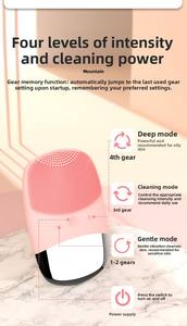 <span class=keywords><strong>Cepillo</strong></span> de Limpieza <span class=keywords><strong>Facial</strong></span> de Silicona Portátil con Tecnología de Vibración Sónica para Uso en SPA y Hogar, Herramienta de Belleza y Masaje, Recargable por USB - Product Image 4