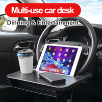 Organisateur de siège de voiture multifonctionnel en ABS pour volant et espace entre les sièges, avec plateau de repas intégré, style populaire