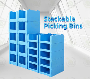 Custom Eco-Friendly PP Hollow <strong>Storage</strong> <strong>Boxes</strong> Waterproof Stackable Warehouse Picking <strong>Bins</strong> Made Recycled Materials Sustainable - Product Image 5