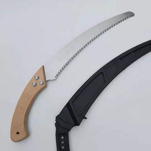 เลื่อยมือโค้ง 350 มม. พร้อมด้ามไม้ สำหรับตัดแต่งกิ่งไม้และงานไม้ ใช้ในสวน ใบมีดเหล็ก ความยาวรวม 580 มม. - Product Image 3