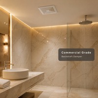 Ventilateur d'extraction mural carré OEM de 10 pouces à faible bruit avec connecteur de conduit, alimenté par courant alternatif, ventilateur de ventilation multi-usages