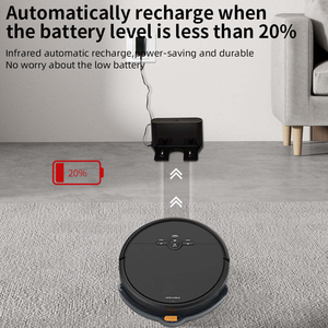 Robot aspirateur autonettoyant avec contrôle par application, réservoir d'eau, nettoyage humide, aspiration de 1000 Pa, balayeuse électrique - Product Image 4