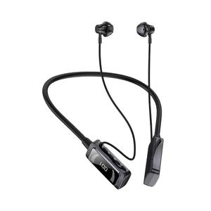 Tipo-C Carga rápida 20 horas de trabajo Magnético MP3 Estéreo inalámbrico Deportes Banda para el cuello Auriculares con pantalla LED de batería digital - Product Image 2