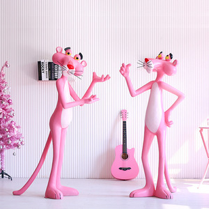 Sculpture en fibre de verre Panthère Rose, décoration de jardin extérieure, figurine d'animal, modèle de jouet, 12 ans et plus - Product Image 2