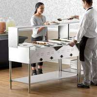 Lyroe Réchauffeur de soupe rapide en acier inoxydable de haute qualité Chauffage électrique commercial Puits ouvert Table