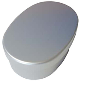 Japanese oval lunch box bento with an inner lid and a partition for kids