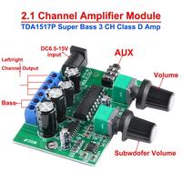 Carte d'amplificateur de puissance numérique TDA1517P 2.1 Super Bass Mini Micro 3 canaux 6W+6W+25W HIFI Classe D