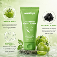 Nettoyant Visage Personnalisé à la Tomate Verte, Nettoyant en Profondeur des Pores, Micro-Bulles, Anti-Sébum et Points Noirs
