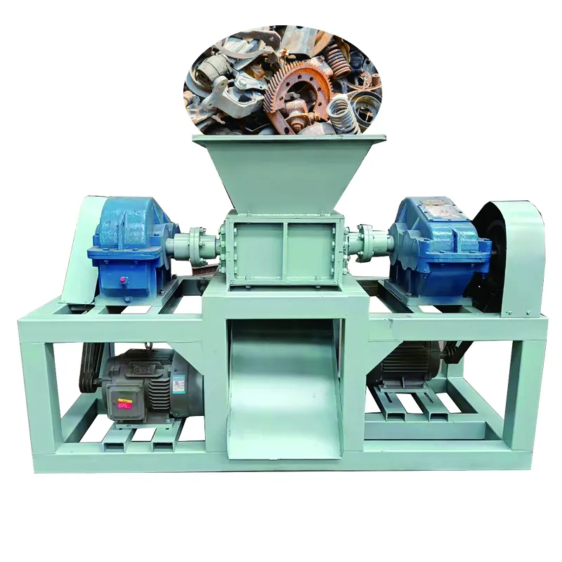 Máquina de reciclagem de sucata de motor de alumínio e eixo duplo para sucata de aço e ferro, preço de fábrica, triturador de metal, martelo