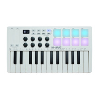 M - VAVE 25 - Key MIDI Keyboard Controller USB - Powered with RGB Pads for Music Production With 8 RGB Drum Pads Control Console