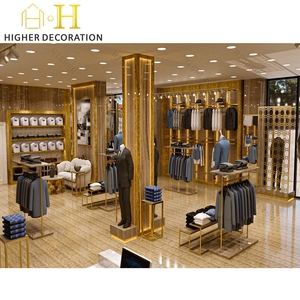 Conception de vitrine de haute qualité pour magasin de vêtements, présentoir en bois pour vêtements, comptoir de caisse pour boutique de vêtements - Product Image 1