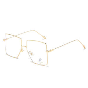 Montures de lunettes en métal carrées irrégulières de marque G, anti-lumière bleue, monture complète, unisexe, verres en acétate M2 7443 - Product Image 4