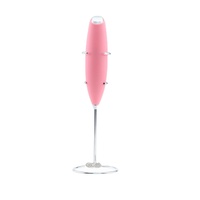 Mousseur à lait électrique portatif en acier inoxydable 304, design éco-responsable, style minimaliste, avec support pour café – Offre spéciale