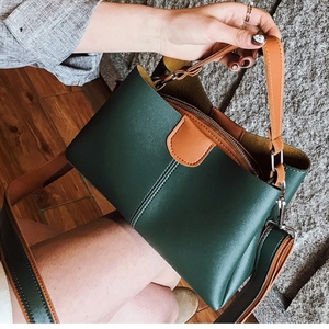 Nouveau Sac Fourre-tout Femme en Cuir PU Grande Taille Style Rétro 2024, Sacs à Main Couleurs Contrastées, Sac Bandoulière Rétro pour Femme Idéal pour l'<span class=keywords><strong>Été</strong></span> et les Trajets Quotidien - Product Image 3