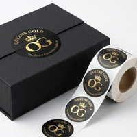 Autocollant rond personnalisé en vinyle adhésif imperméable pour sceller les boîtes à emporter, avec logo de marque, pour l'étiquetage des emballages alimentaires des restaurants