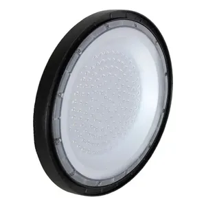 Cappuccio esterno industriale UFO 150W IP65 in alluminio luce bianca fredda 5000K CCT per magazzino officina stadio ETL certificata - Product Image 4