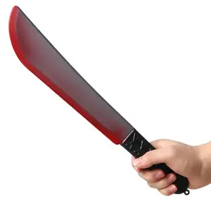 ハロウィーンの偽の血の小道具プラスチックの偽のナイフ怖い血の武器おもちゃのような楽しい子供たち家のためのハロウィーンの装飾