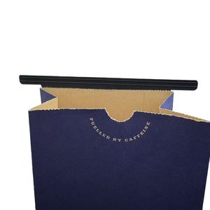 Sac <span class=keywords><strong>en</strong></span> papier kraft personnalisé, biodégradable, recyclé, de qualité alimentaire, résistant à la graisse, pour grains de <span class=keywords><strong>café</strong></span>, pop-corn, pain, avec fermeture à lien métallique - Product Image 2