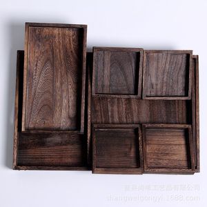 Plateau de service en bois Shangwei à 4 compartiments multifonctionnel pour le thé, les collations et le rangement - Product Image 3