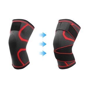 Support de genou réglable en Nylon élastique personnalisé, sport avec sangle, manchon de Compression, genouillère - Product Image 3