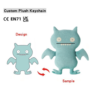 Personalizable 5cm y 10cm Kawaii <span class=keywords><strong>Scrump</strong></span> peluche llavero Bat Monster anillo peluches con forro de malla - Product Image 3