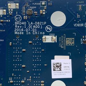 CN-07T87H 07T87H 0V736W 05CPRV BKD40 LA-D821P para DELL <span class=keywords><strong>Inspiron</strong></span> <span class=keywords><strong>7460</strong></span> 7560 Placa Base para Portátil SR2ZU I5-7200U Placa Principal - Product Image 4