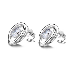 Boucles <span class=keywords><strong>d</strong></span>'oreilles en forme <span class=keywords><strong>d</strong></span>'éléphant, à la mode, 925, bijoux en <span class=keywords><strong>argent</strong></span> Sterling CZ, fermoir papillon, nouveauté - Product Image 2