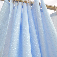 Populaire diamant Polyester rideaux de douche couleur unie lavable en Machine tissu douche bain rideau doublures pour SPA hôtel salle de bain